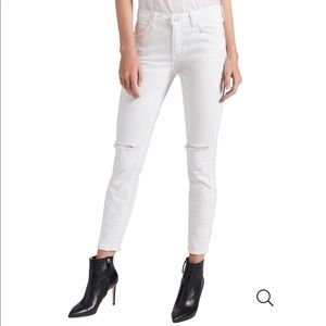 Current Elliot White Stiletto Jeans